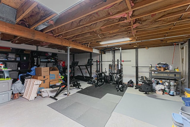 view of workout area