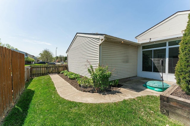 view of outbuilding with a fenced backyard