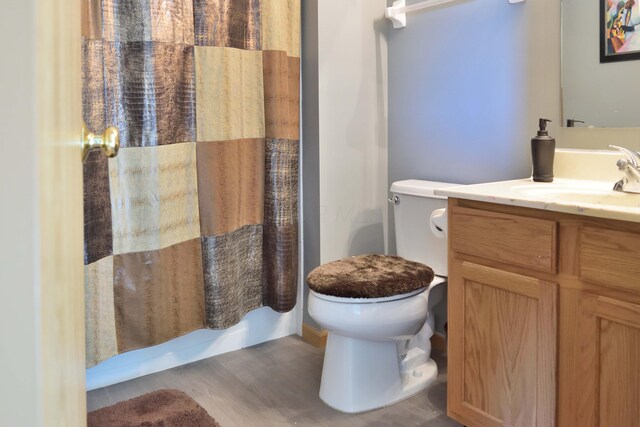 2651 Winningwillow Dr, Columbus, OH 43207 - bathroom with toilet, wood finished floors, and vanity