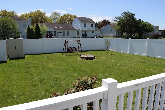 2651 Winningwillow Dr, Columbus, OH 43207 - view of yard with a residential view and an outdoor fire pit