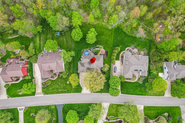 birds eye view of property featuring a residential view