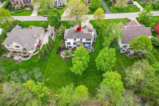 drone / aerial view with a residential view