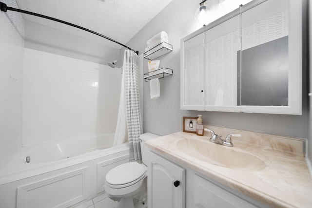 4959 Hughes Rd, Prospect, OH 43342 - bathroom with toilet, vanity, and shower / bath combo with shower curtain
