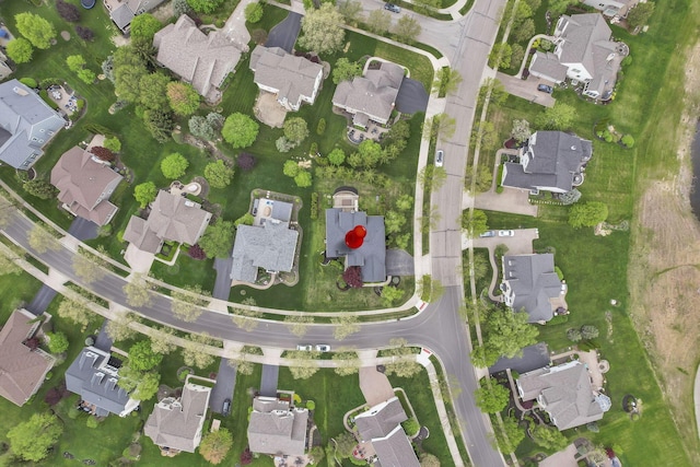 aerial view featuring a residential view