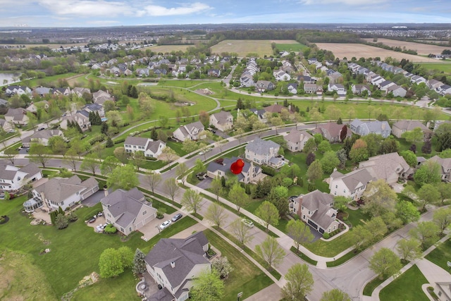aerial view featuring a residential view