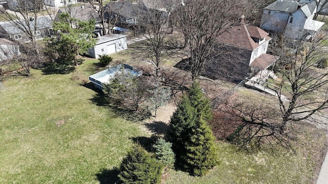 drone / aerial view with a residential view