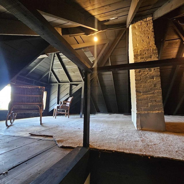 view of attic