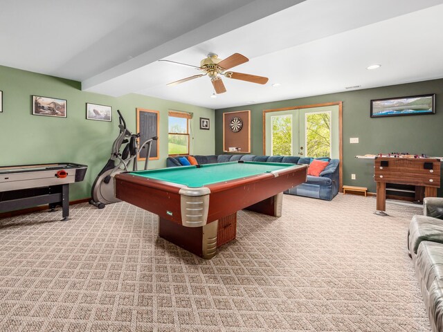 1305 Cooperriders Rd NW, Somerset, OH 43783 - recreation room featuring carpet flooring, baseboards, and a healthy amount of sunlight