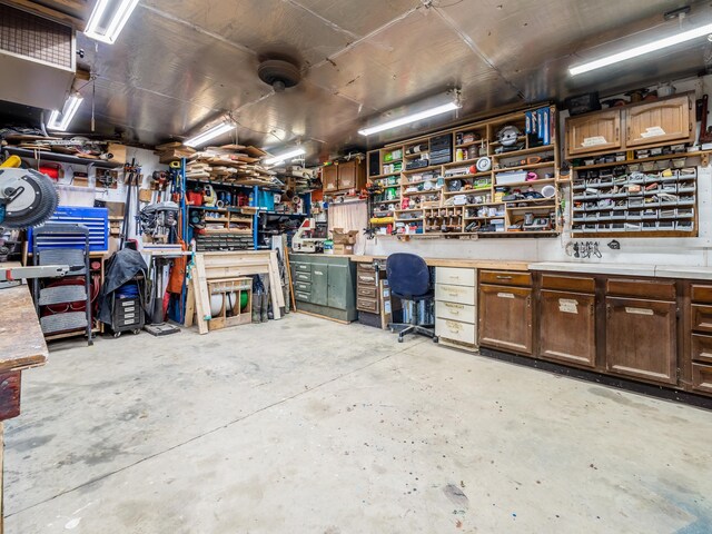 1305 Cooperriders Rd NW, Somerset, OH 43783 - interior space with a workshop area and unfinished concrete floors