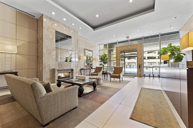 1 Miranova Pl Unit 1505, Columbus, OH 43215 - common area featuring recessed lighting and a high ceiling