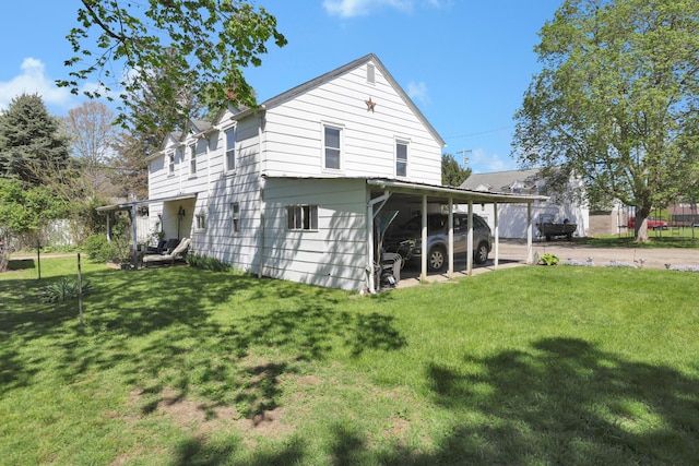 exterior space featuring a lawn