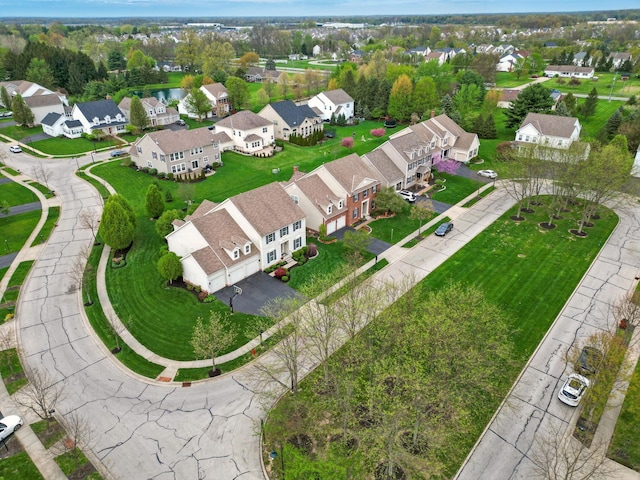 bird's eye view featuring a residential view