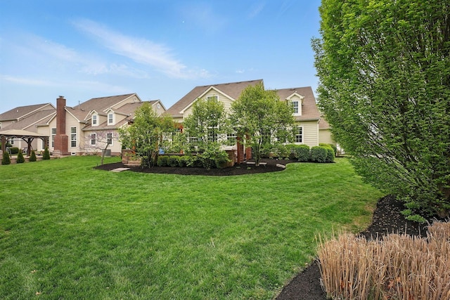 view of yard with a gazebo