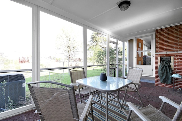 view of sunroom