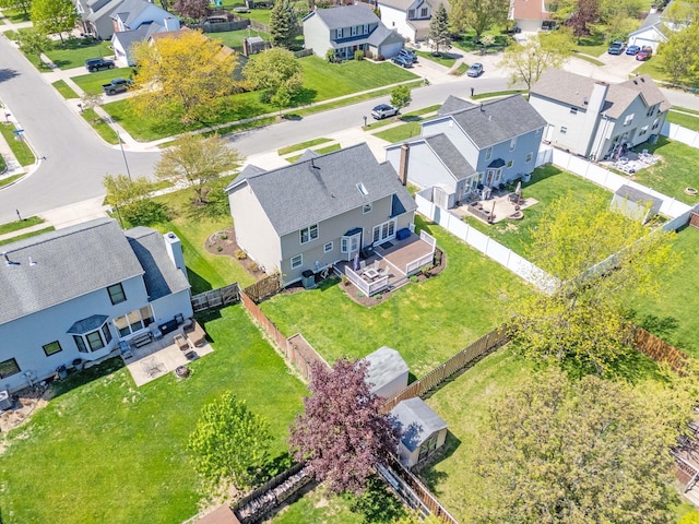 bird's eye view featuring a residential view