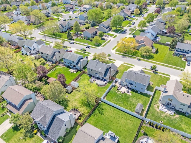 aerial view featuring a residential view