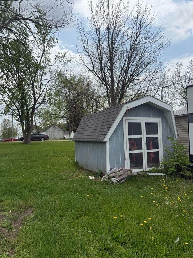 view of shed