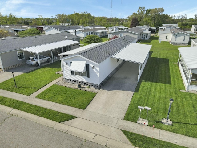 birds eye view of property featuring a residential view