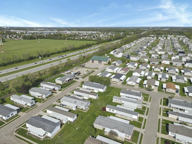 bird's eye view featuring a residential view