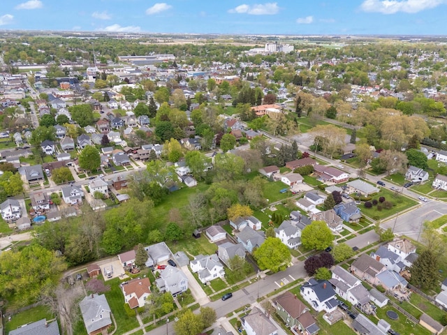 drone / aerial view with a residential view