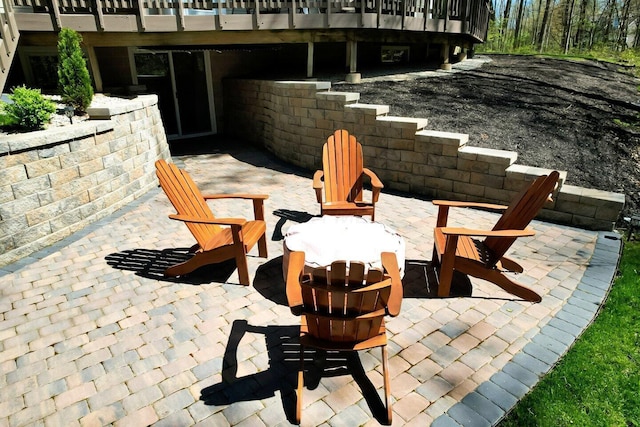 view of patio / terrace with a deck