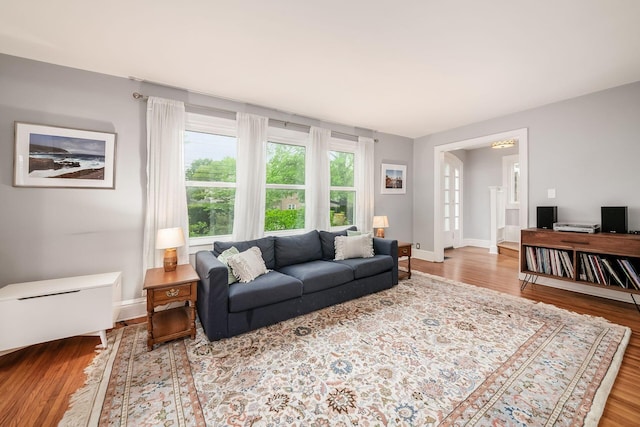 1938 W 5th Ave, Columbus, OH 43212 - living room with wood finished floors and baseboards