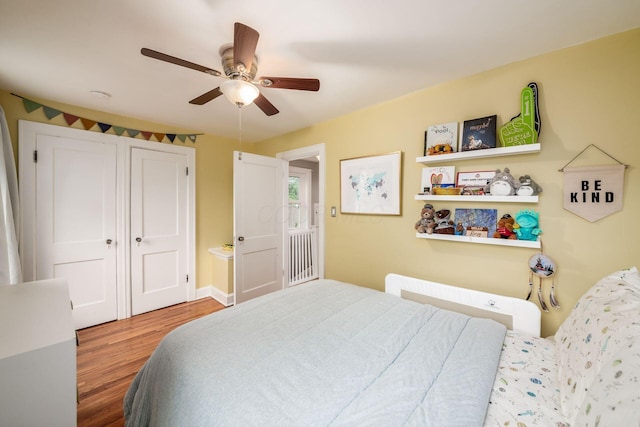 1938 W 5th Ave, Columbus, OH 43212 - bedroom featuring wood finished floors and ceiling fan