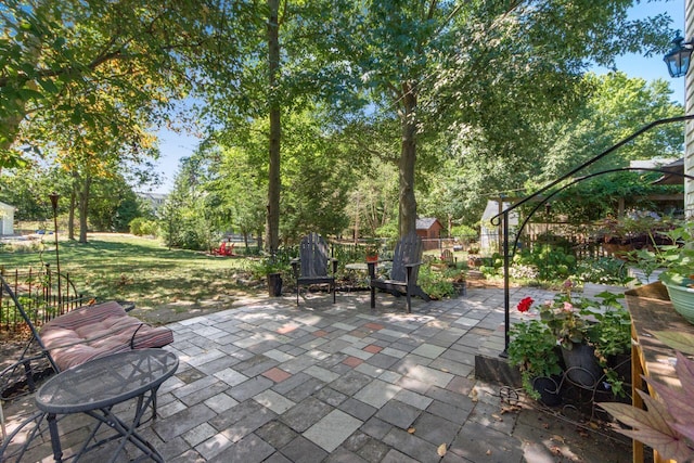 view of patio / terrace with fence