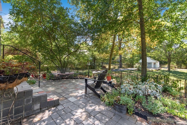 view of patio with fence
