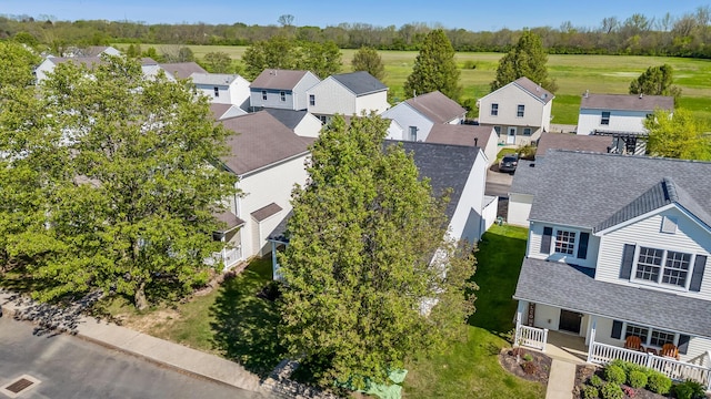 drone / aerial view with a residential view