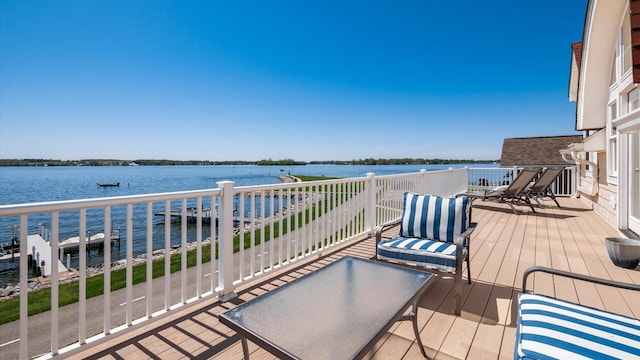 3555 Sellers Dr NE, Millersport, OH 43046 - wooden terrace featuring a water view