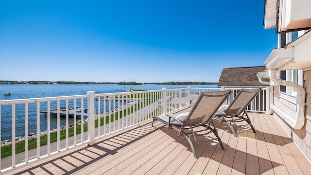 3555 Sellers Dr NE, Millersport, OH 43046 - wooden deck featuring a water view