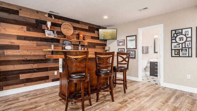 3555 Sellers Dr NE, Millersport, OH 43046 - indoor dry bar featuring wood finished floors, baseboards, and recessed lighting