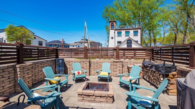 3555 Sellers Dr NE, Millersport, OH 43046 - view of patio / terrace with a fire pit