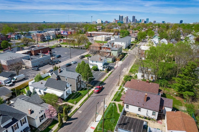 aerial view with a residential view
