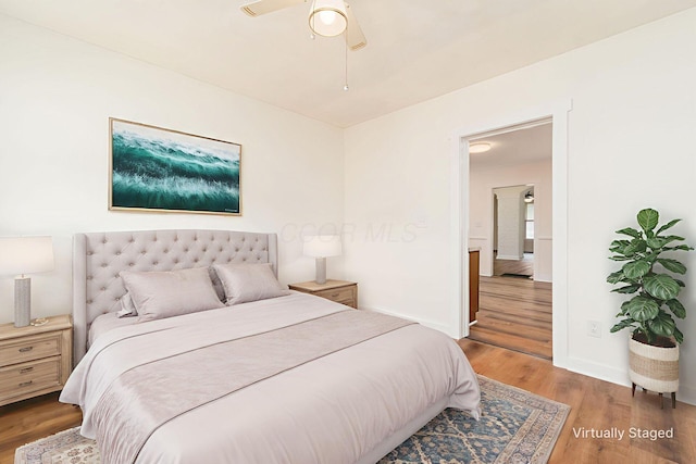 1361 City Park Ave, Columbus, OH 43207 - bedroom featuring wood finished floors and ceiling fan