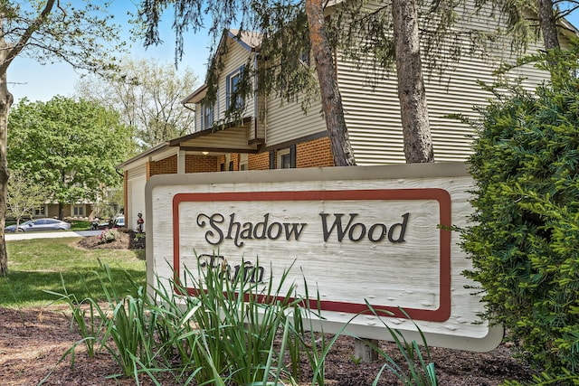 view of community sign
