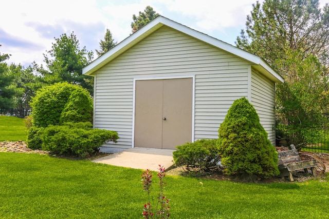 view of shed