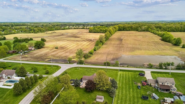 bird's eye view featuring a rural view