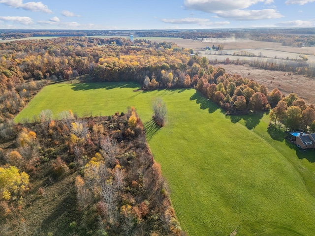 drone / aerial view with a rural view