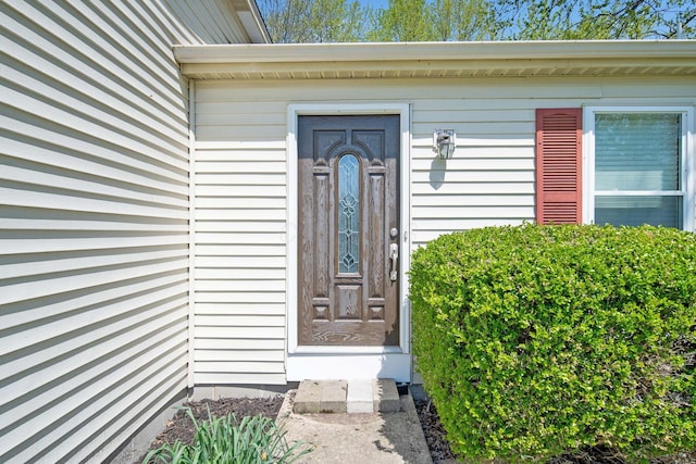 view of exterior entry