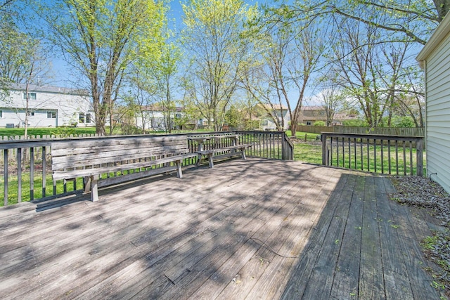 wooden terrace with fence