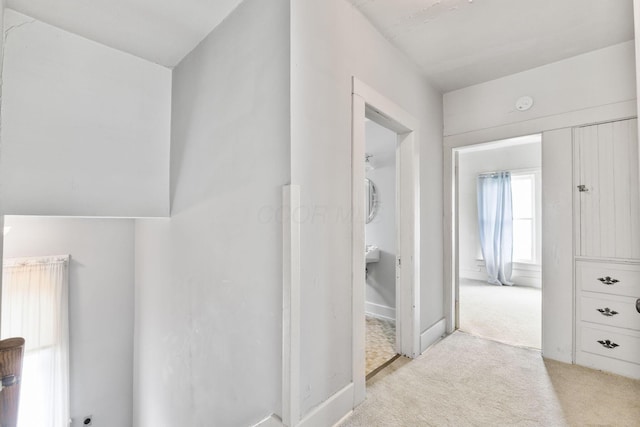 22 Elizabeth St, Delaware, OH 43015 - hallway featuring baseboards and light carpet
