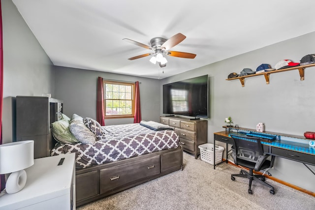 1083 Martha Ave, Bucyrus, OH 44820 - bedroom featuring a ceiling fan and light colored carpet