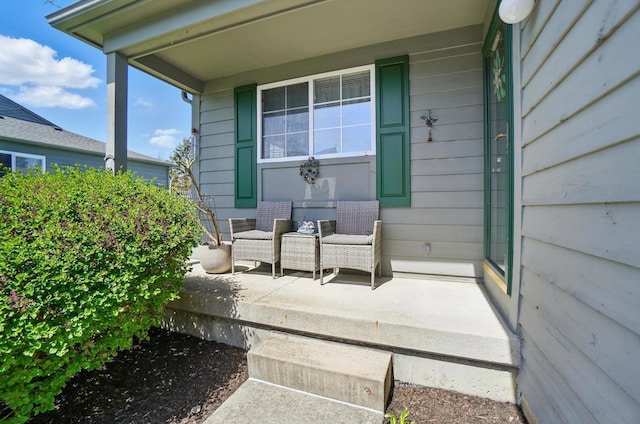 entrance to property with a porch