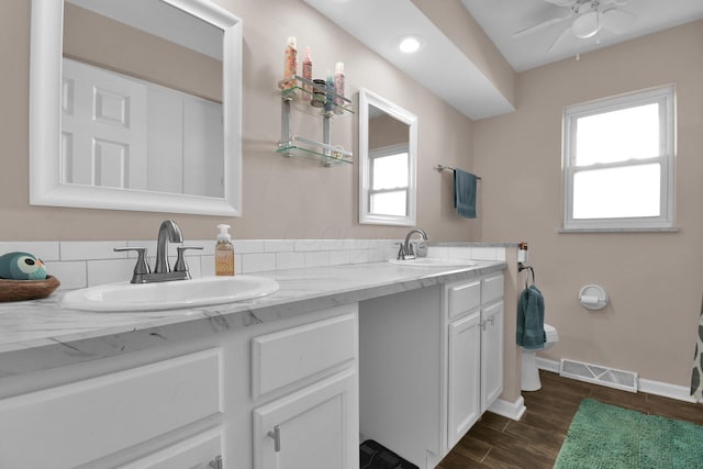 895 Janet Dr, Columbus, OH 43224 - full bath with visible vents, a sink, and a healthy amount of sunlight