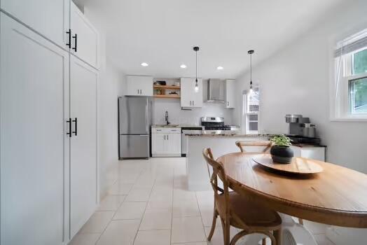 233 Girard Rd, Columbus, OH 43214 - dining area featuring recessed lighting and light tile patterned flooring