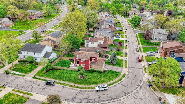 aerial view with a residential view