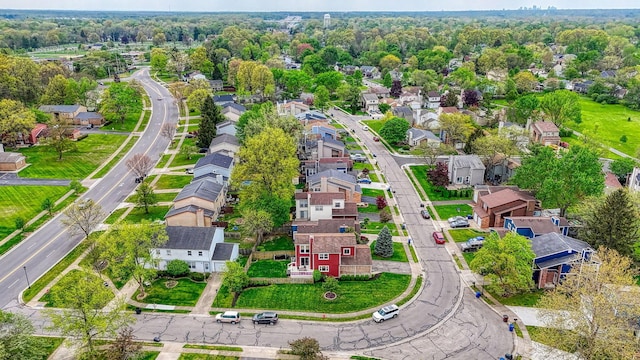 aerial view featuring a residential view