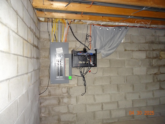 utility room featuring electric panel